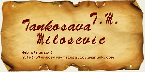 Tankosava Milošević vizit kartica